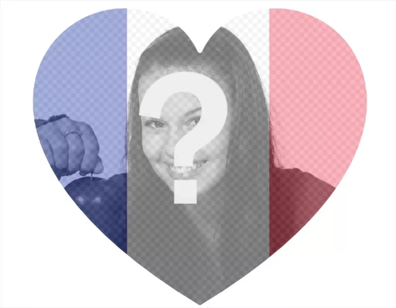 France en forme de coeur drapeau Ã  ajouter Ã  votre photo comme un filtre ..